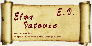 Elma Vatović vizit kartica